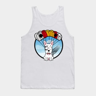 Silly bull terrier dog has a broken parachute Tank Top